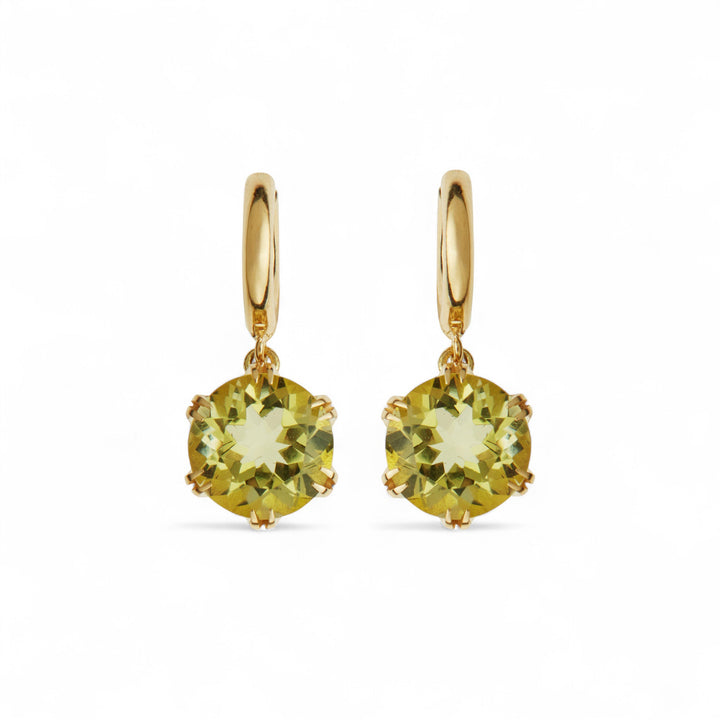 Crown Midi Hoops Lemon Topaz - Crown - Ileana Makri