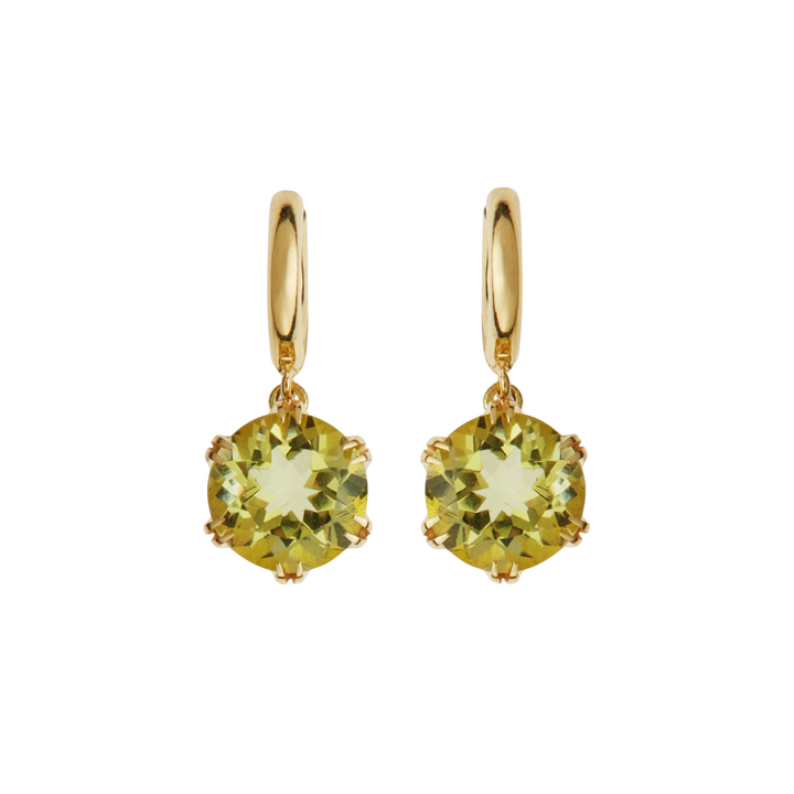 Crown Midi Hoops Lemon Topaz - Crown - Ileana Makri