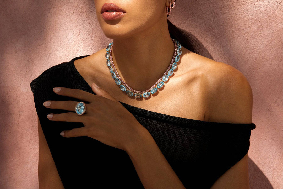 Crown Necklace Blue Topaz - Crown - Ileana Makri