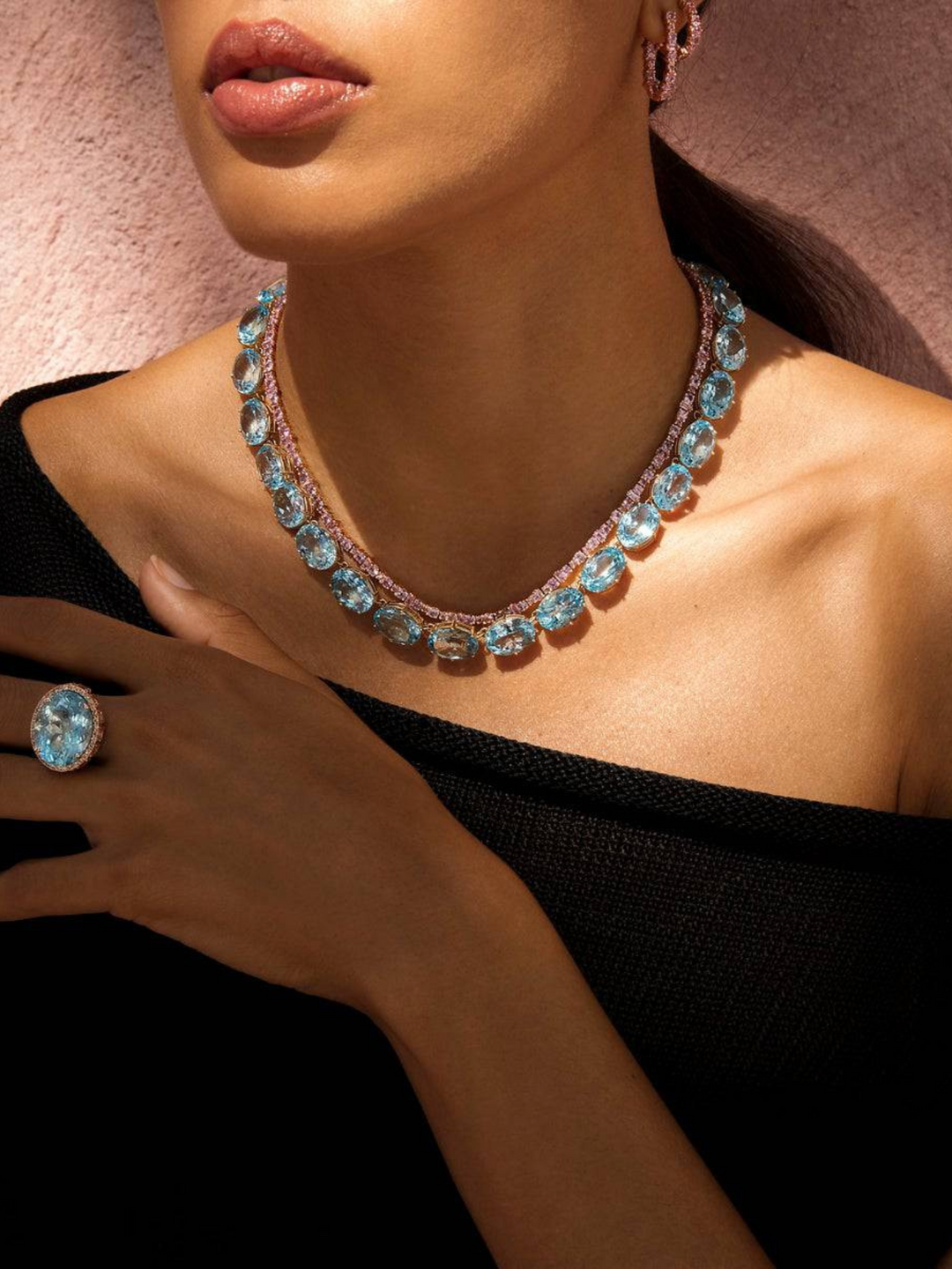 Crown Necklace Blue Topaz - Crown - Ileana Makri