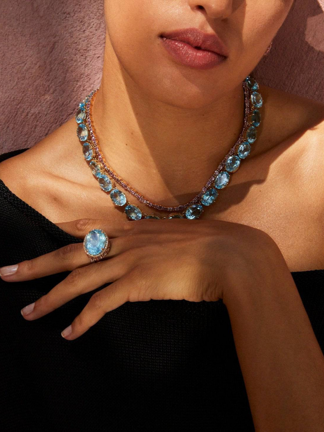 Crown Necklace Blue Topaz - Crown - Ileana Makri