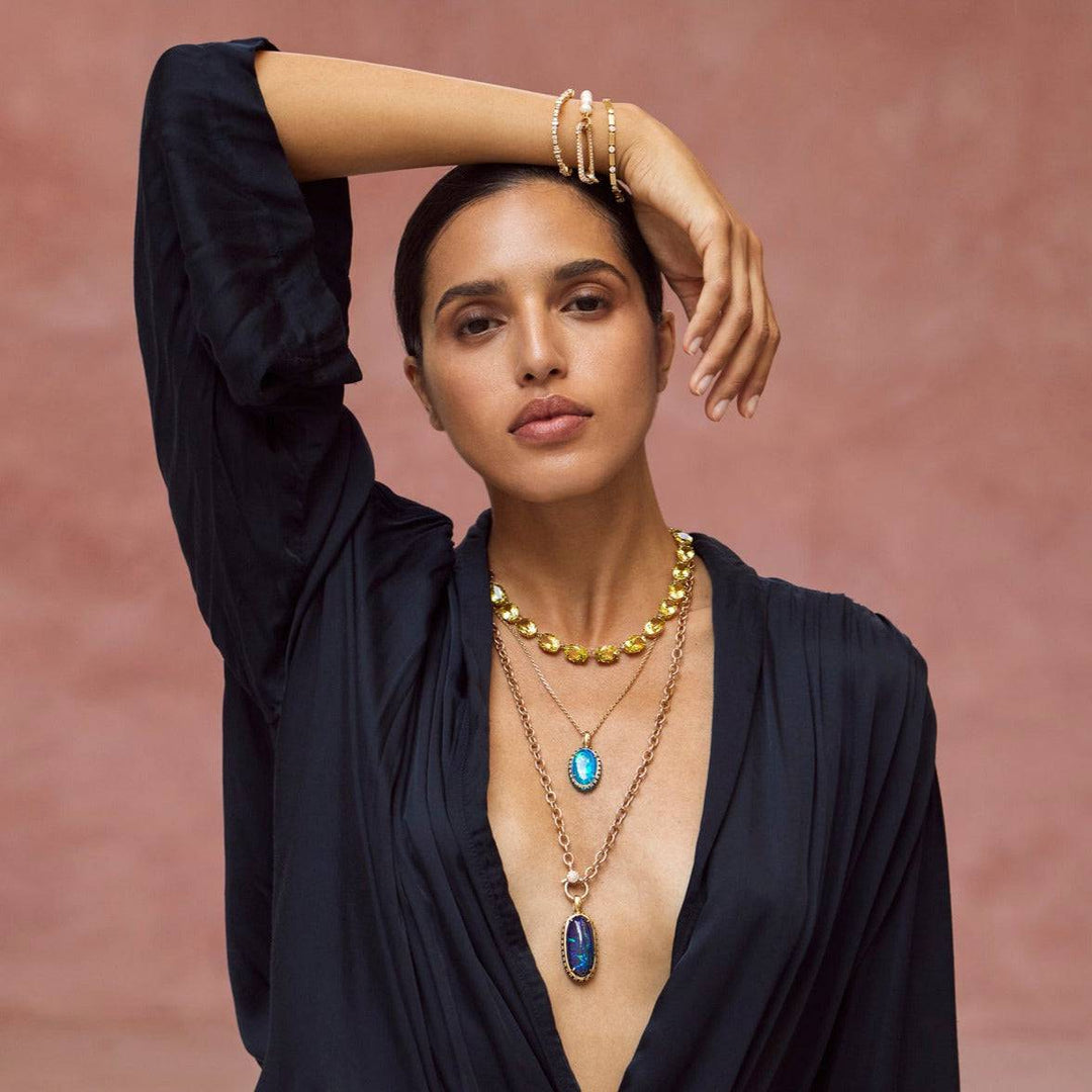 Crown Necklace Lemon Quartz - Crown - Ileana Makri