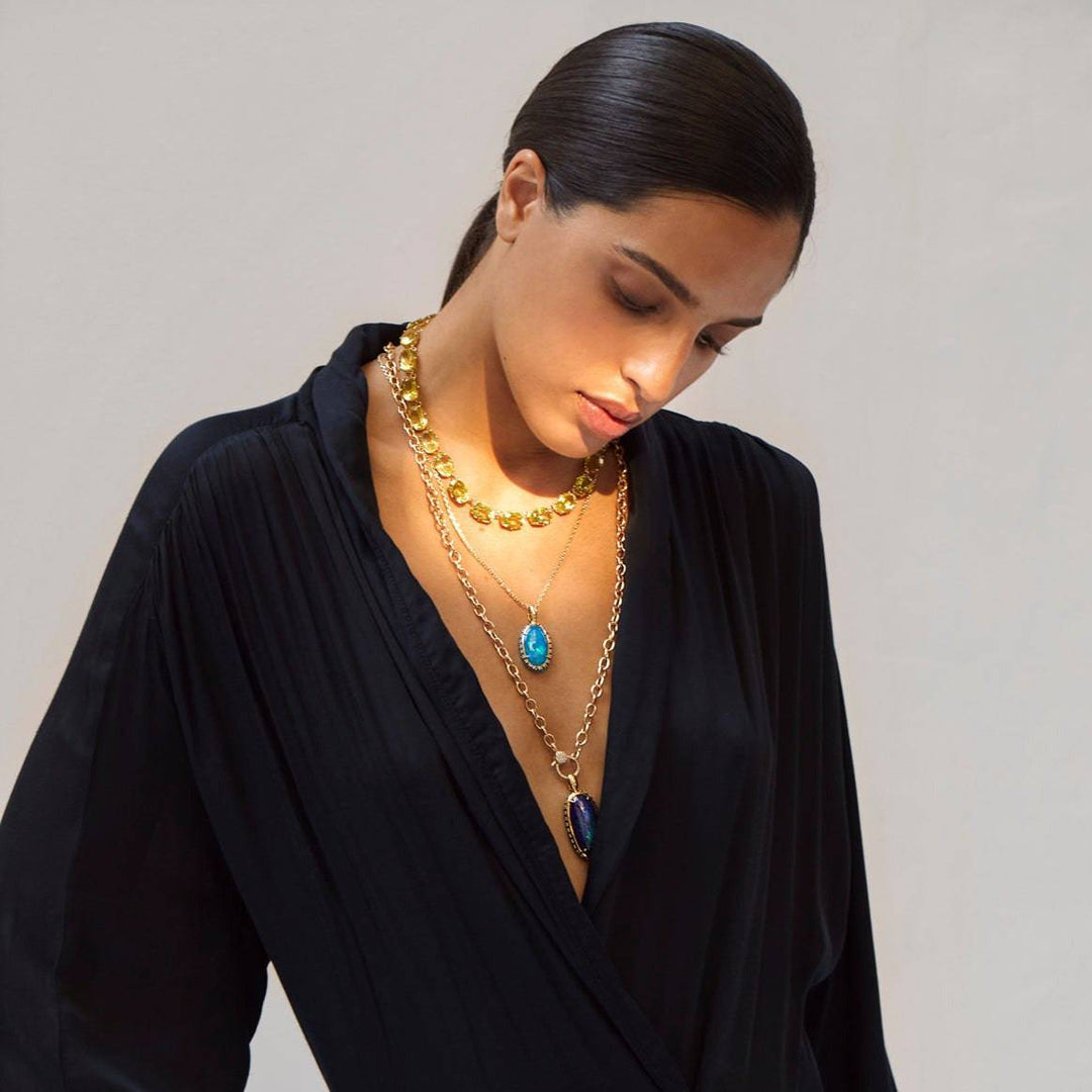 Crown Necklace Lemon Quartz - Crown - Ileana Makri
