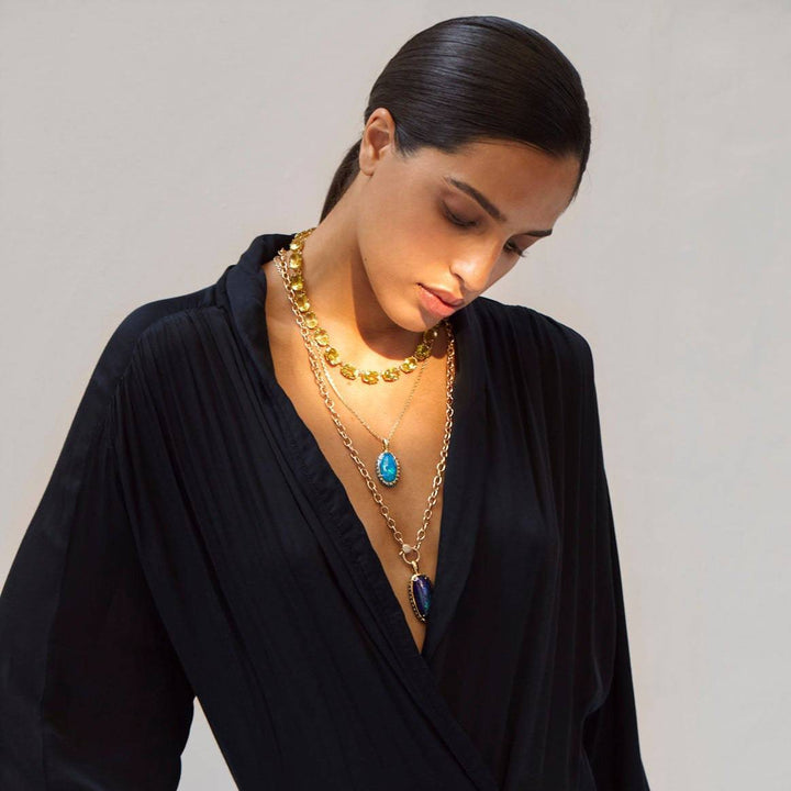 Crown Necklace Lemon Quartz - Crown - Ileana Makri