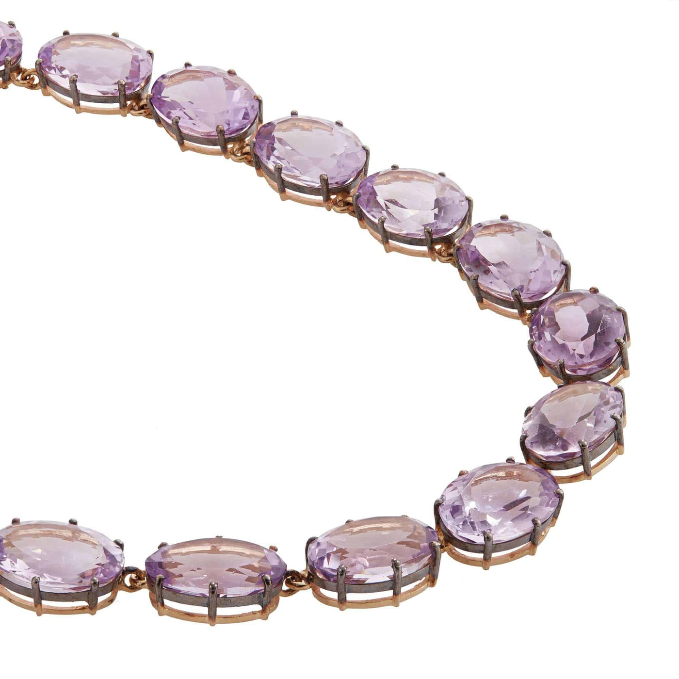 Crown Necklace Pink Amethyst Necklace - Crown - Ileana Makri store