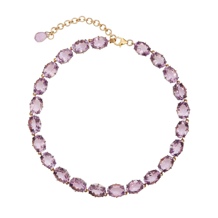 Crown Necklace Pink Amethyst Necklace - Crown - Ileana Makri