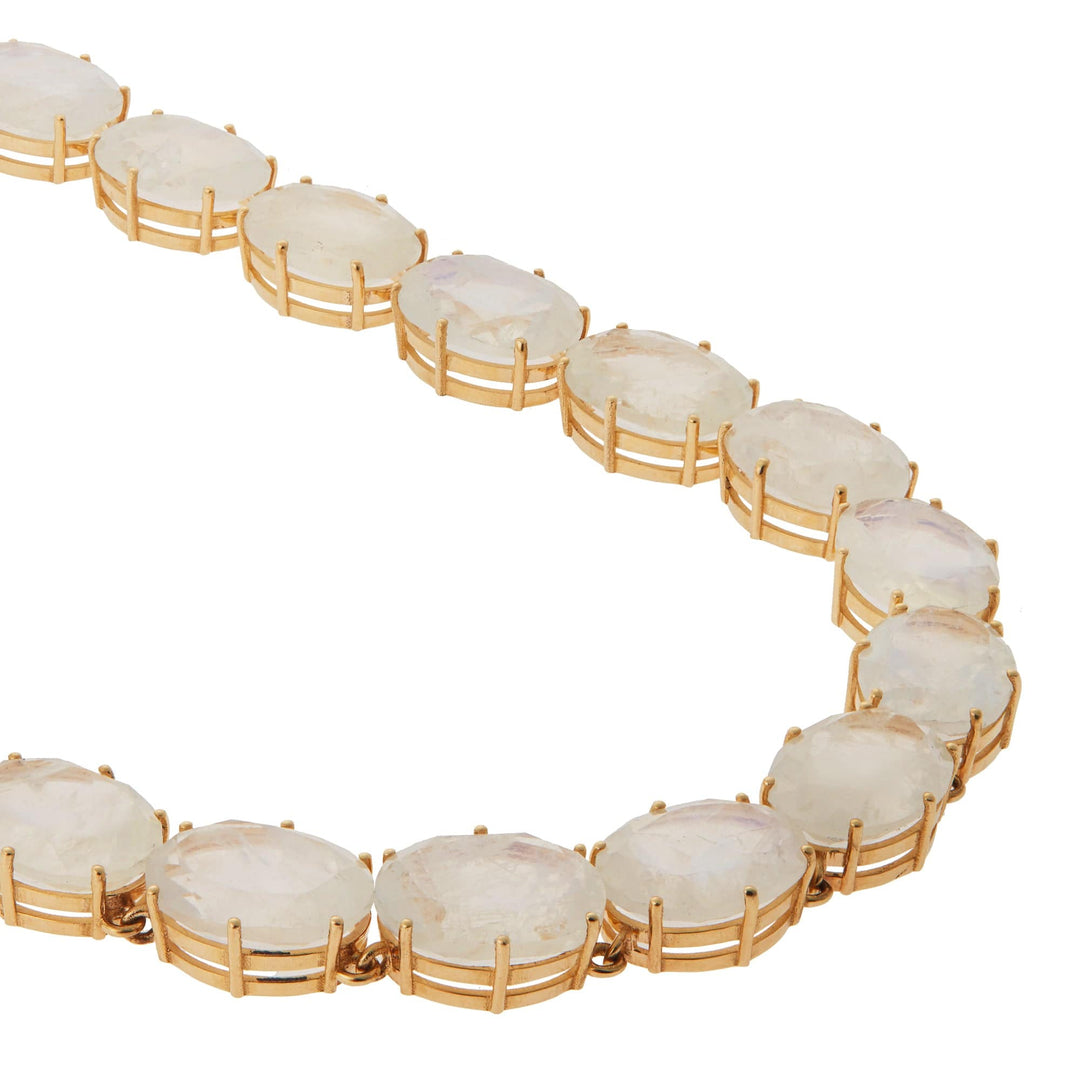 Crown Necklace Rainbow Moonstone - Crown - Ileana Makri