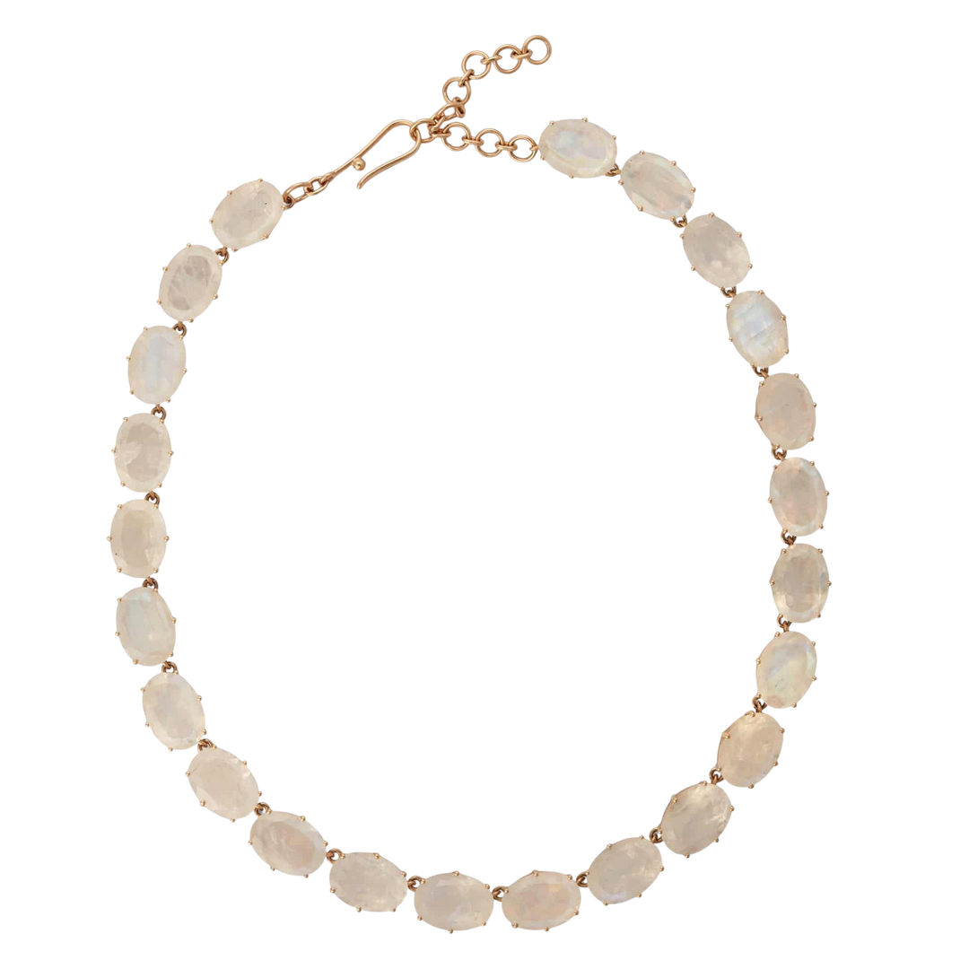 Crown Necklace Rainbow Moonstone - Crown - Ileana Makri
