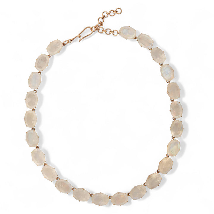 Crown Necklace Rainbow Moonstone