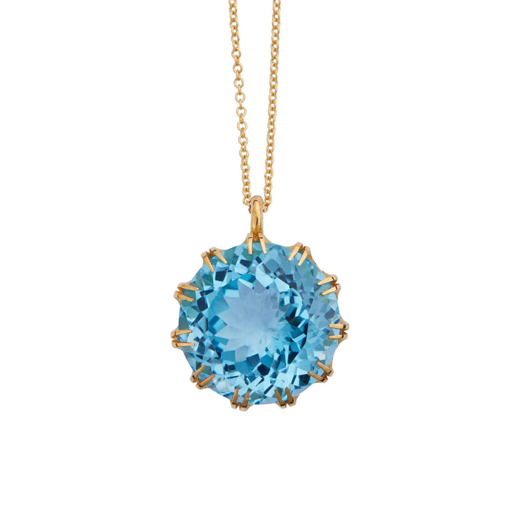 Crown Pendant Blue Topaz