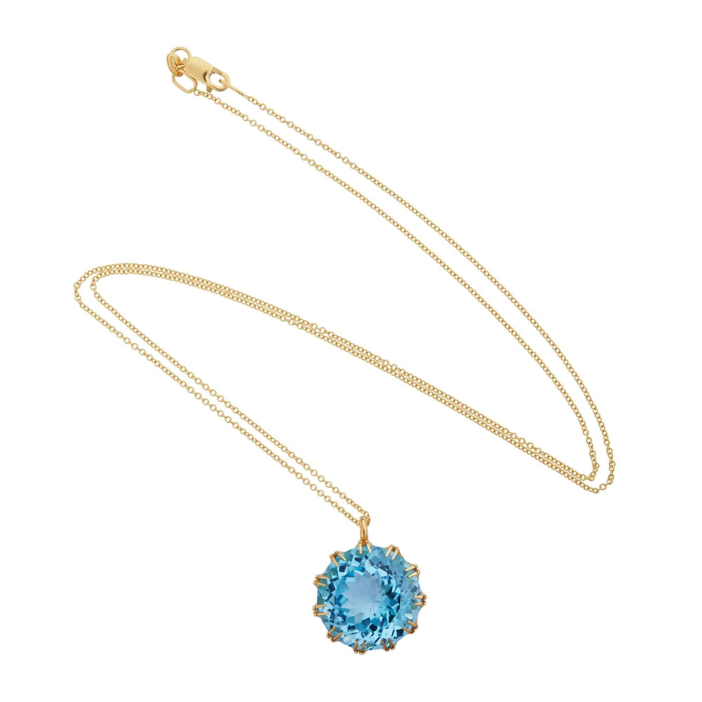 Crown Pendant Blue Topaz - Crown - Ileana Makri store