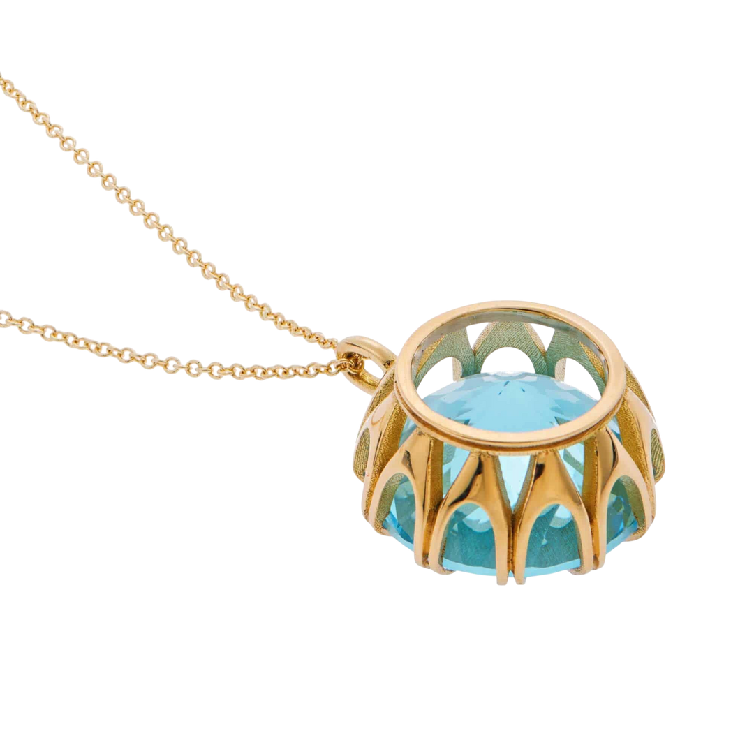 Crown Pendant Blue Topaz - Crown - Ileana Makri