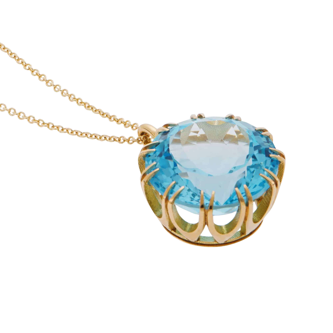 Crown Pendant Blue Topaz - Crown - Ileana Makri