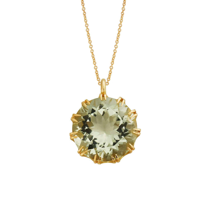 Crown Pendant Green Amethyst - Crown - Ileana Makri