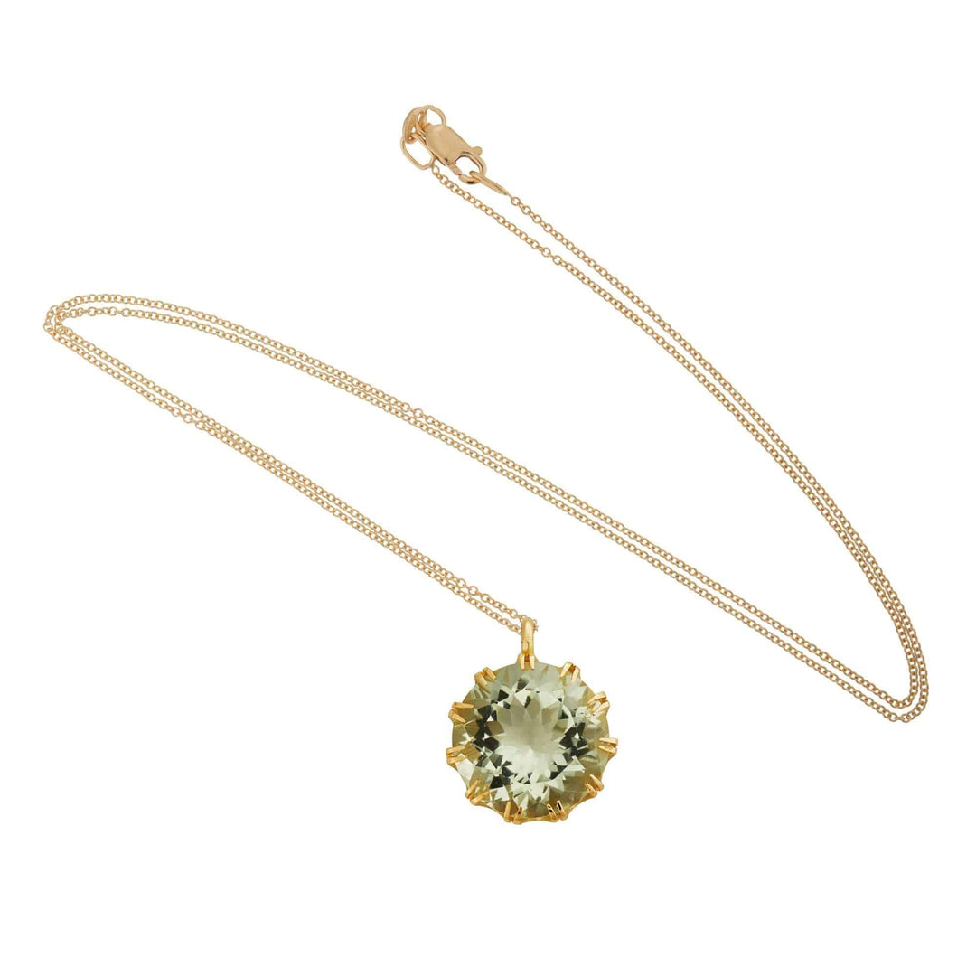 Crown Pendant Green Amethyst - Crown - Ileana Makri