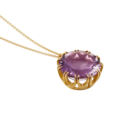 Crown Pendant Purple Amethyst - Crown - Ileana Makri store