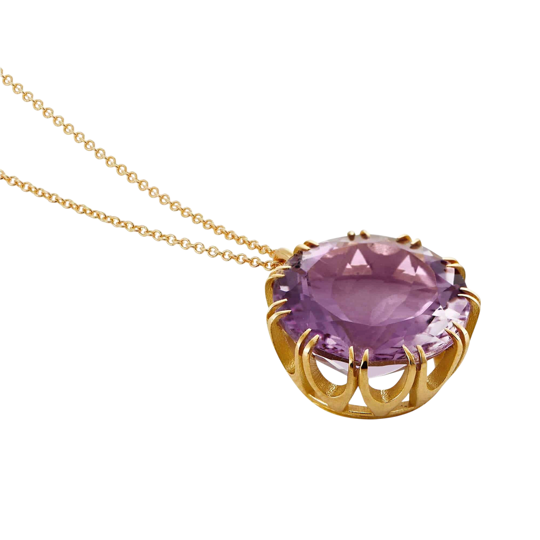 Crown Pendant Purple Amethyst - Crown - Ileana Makri