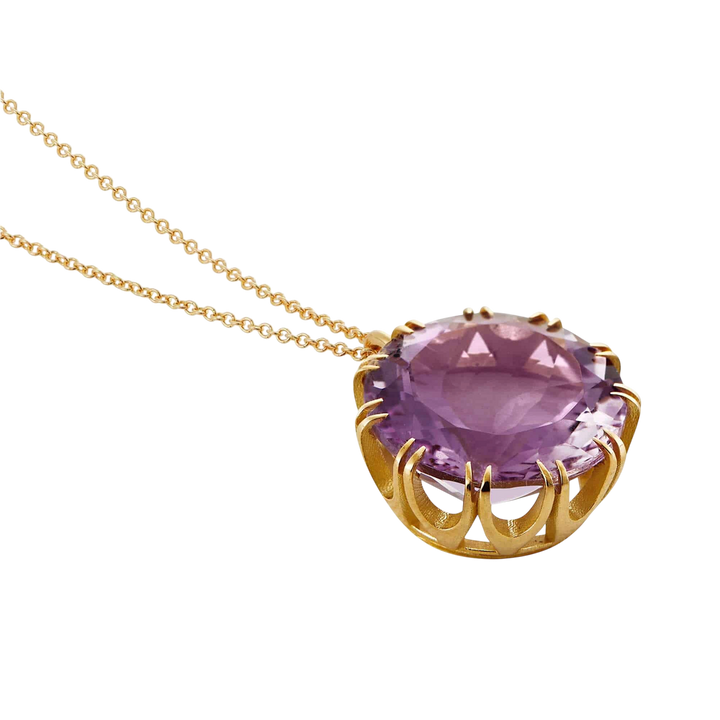 Crown Pendant Purple Amethyst - Crown - Ileana Makri