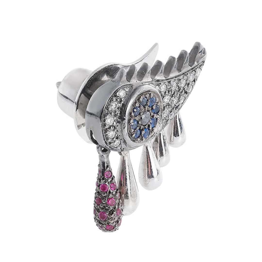 Crying Eye Earring W - D - Ru - Bs - Bd - Crying Eyes - Ileana Makri
