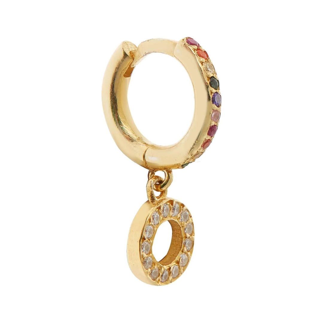 Crystal Candy Rainbow Midi Hoops - Eye M - Ileana Makri