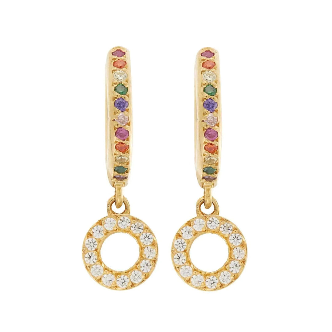 Crystal Candy Rainbow Midi Hoops - Eye M - Ileana Makri