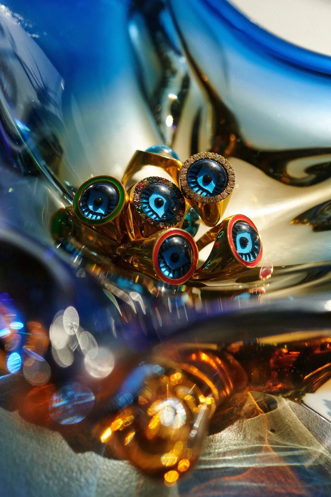 Crystal Evil Eye Chevalier Ring WZ - Eye M Eyes - Ileana Makri