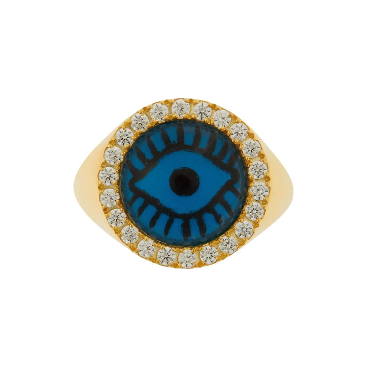 Crystal Evil Eye Chevalier Ring WZ - Eye M Eyes - Ileana Makri
