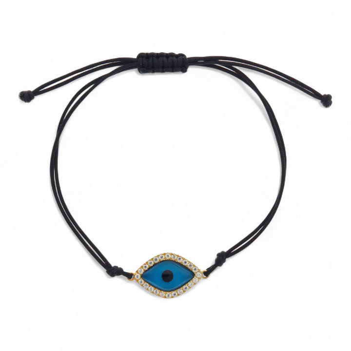 Crystal Oval Eye Cord Bracelet