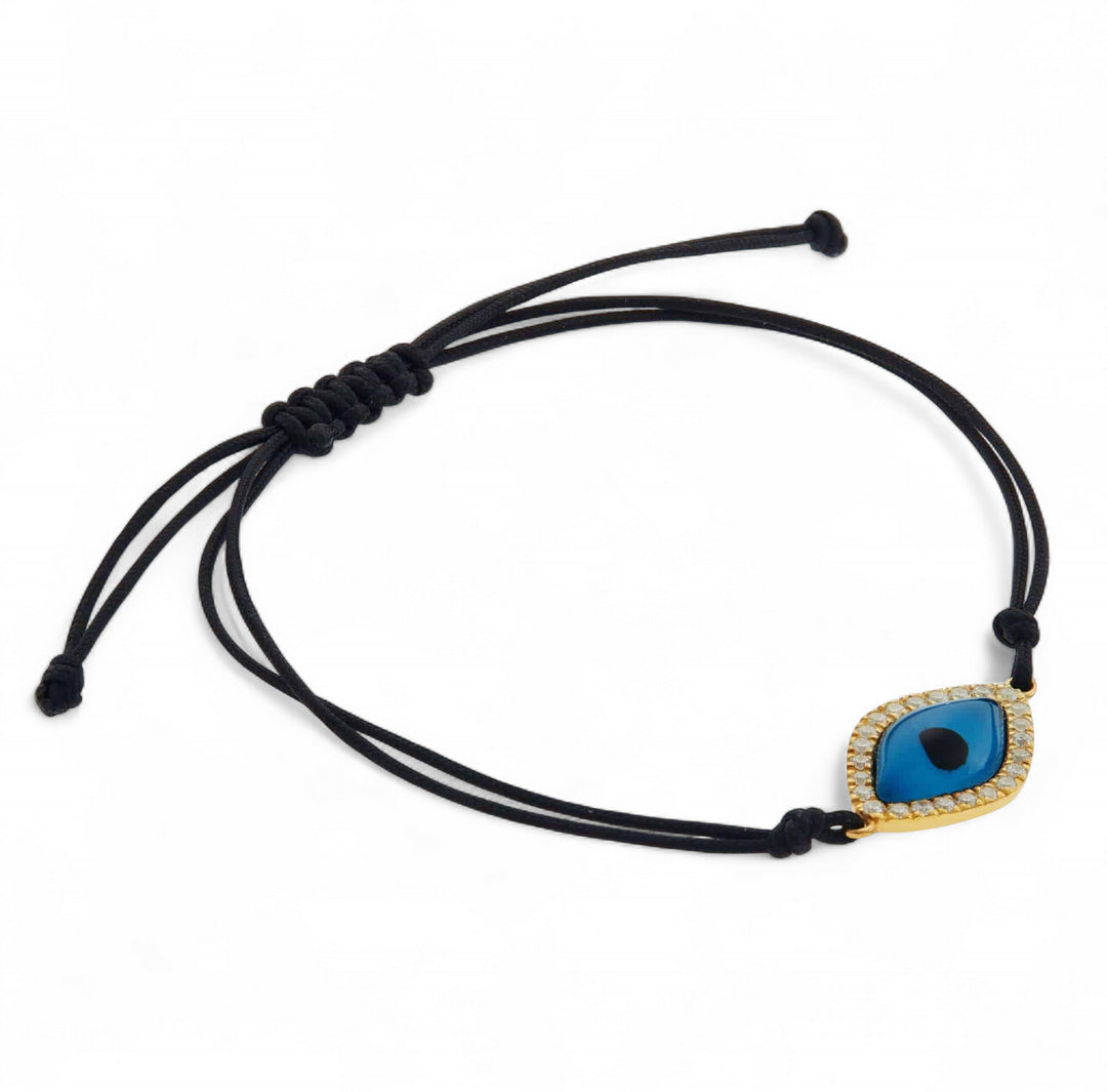 Crystal Oval Eye Cord Bracelet