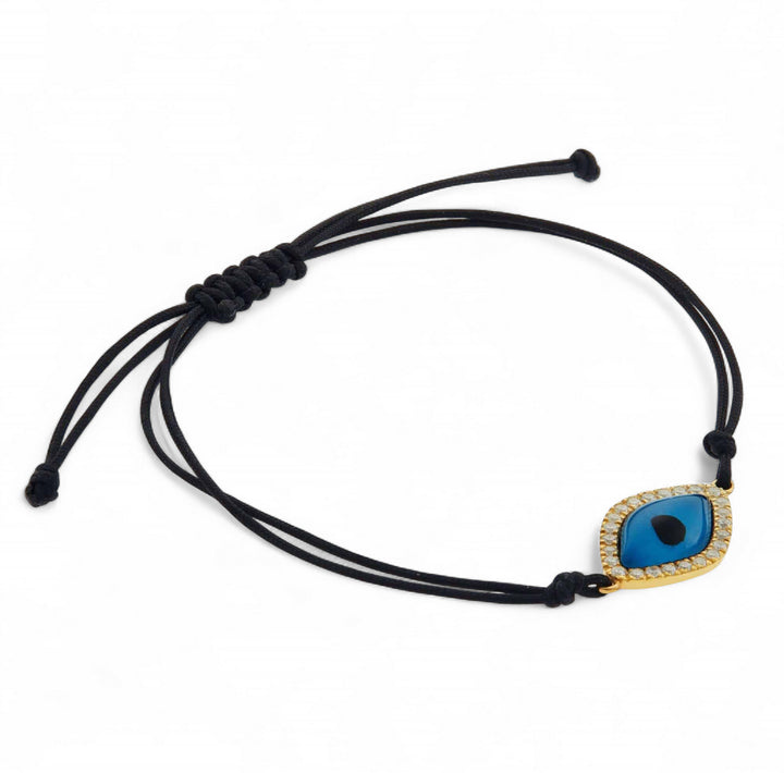 Crystal Oval Eye Cord Bracelet
