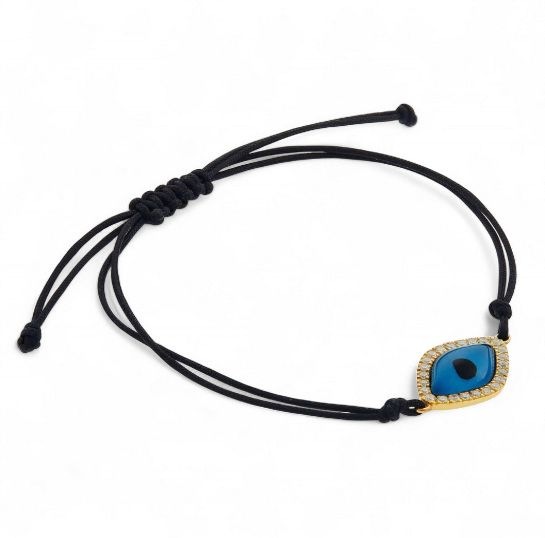 Crystal Oval Eye Cord Bracelet - Eye M Eyes - Ileana Makri