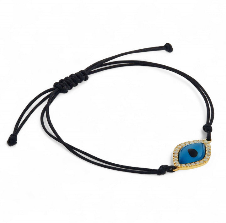 Crystal Oval Eye Cord Bracelet - Eye M Eyes - Ileana Makri