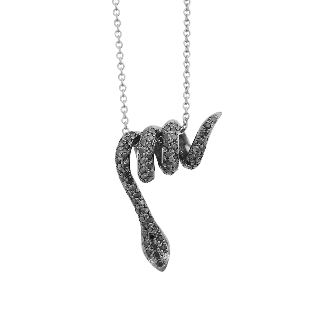 Curled Snake Pendant W-OX-BD-D - SNAKES - Ileana Makri store