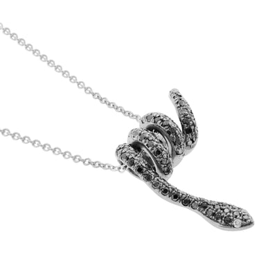 Curled Snake Pendant W-OX-BD-D - SNAKES - Ileana Makri store