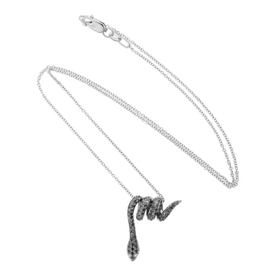 Curled Snake Pendant W-OX-BD-D - SNAKES - Ileana Makri store