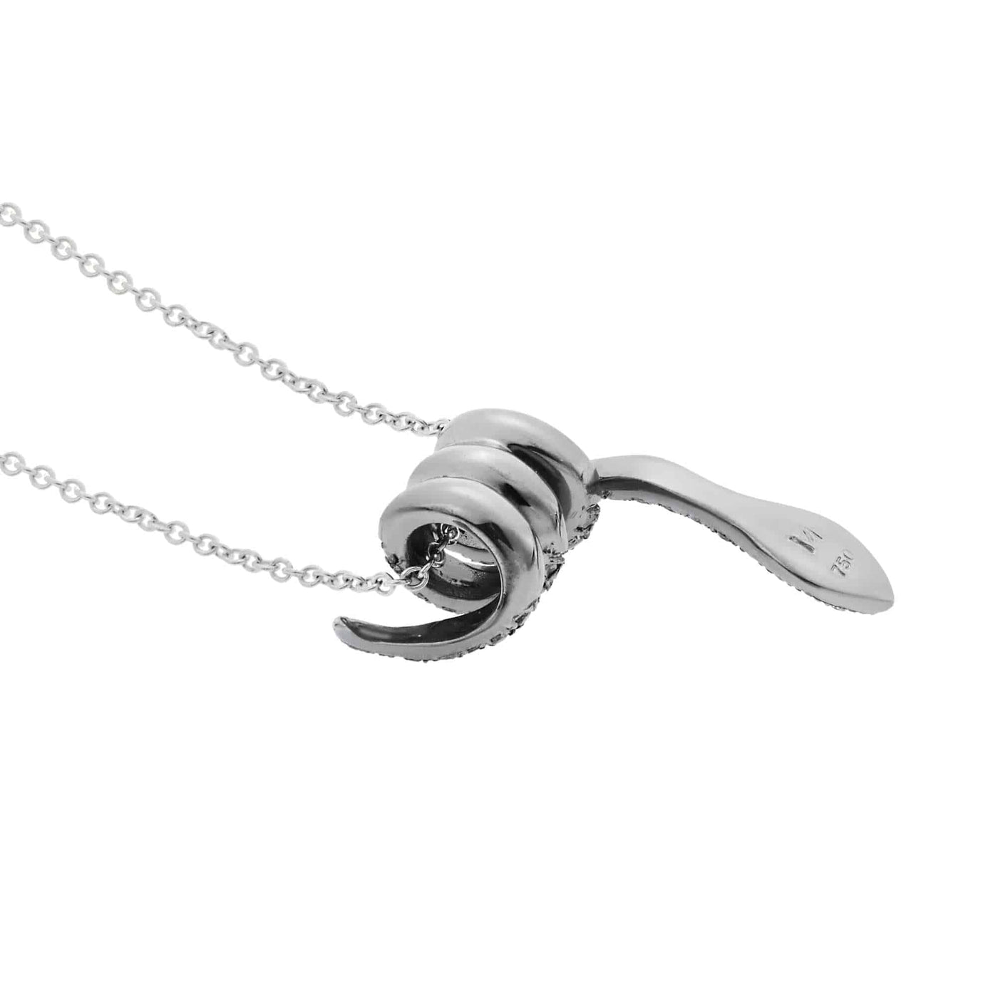 Curled Snake Pendant W-OX-BD-D - SNAKES - Ileana Makri store