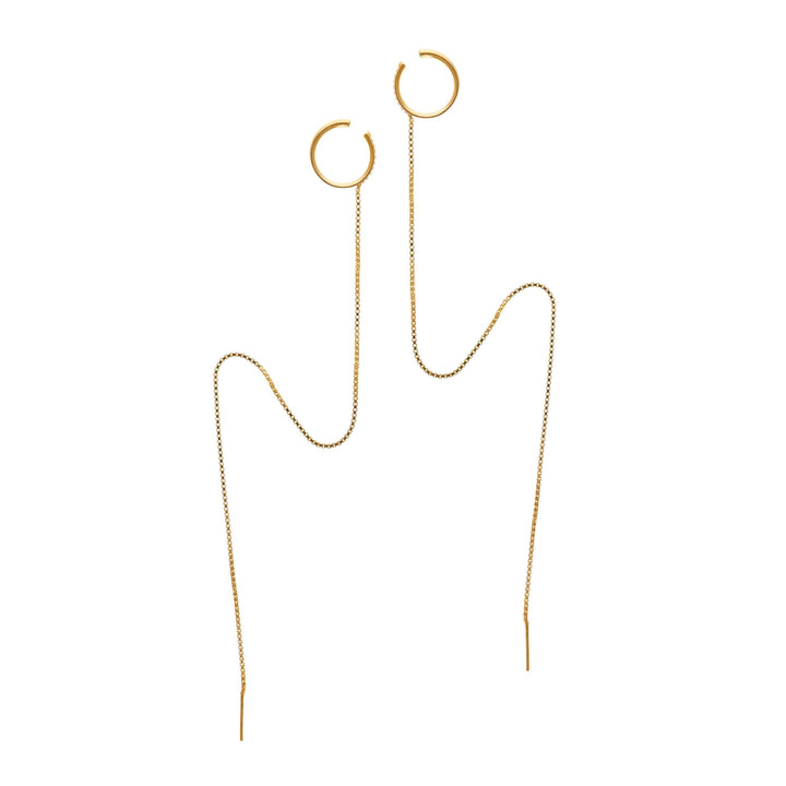 Currents Thread Earring YG - Maggoosh - Ileana Makri store