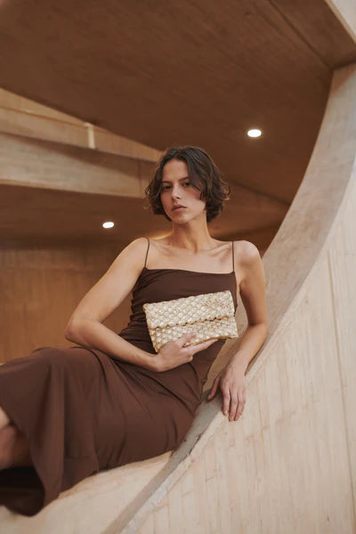 Seashell Clutch Gold - Ileana Makri
