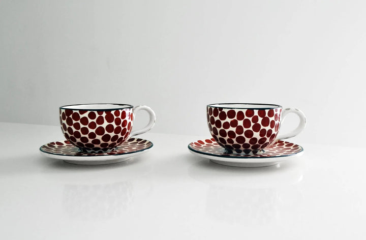 Dawn Eye Cappuccino Cups Cinnamon (set of 2) - Arch - Ileana Makri