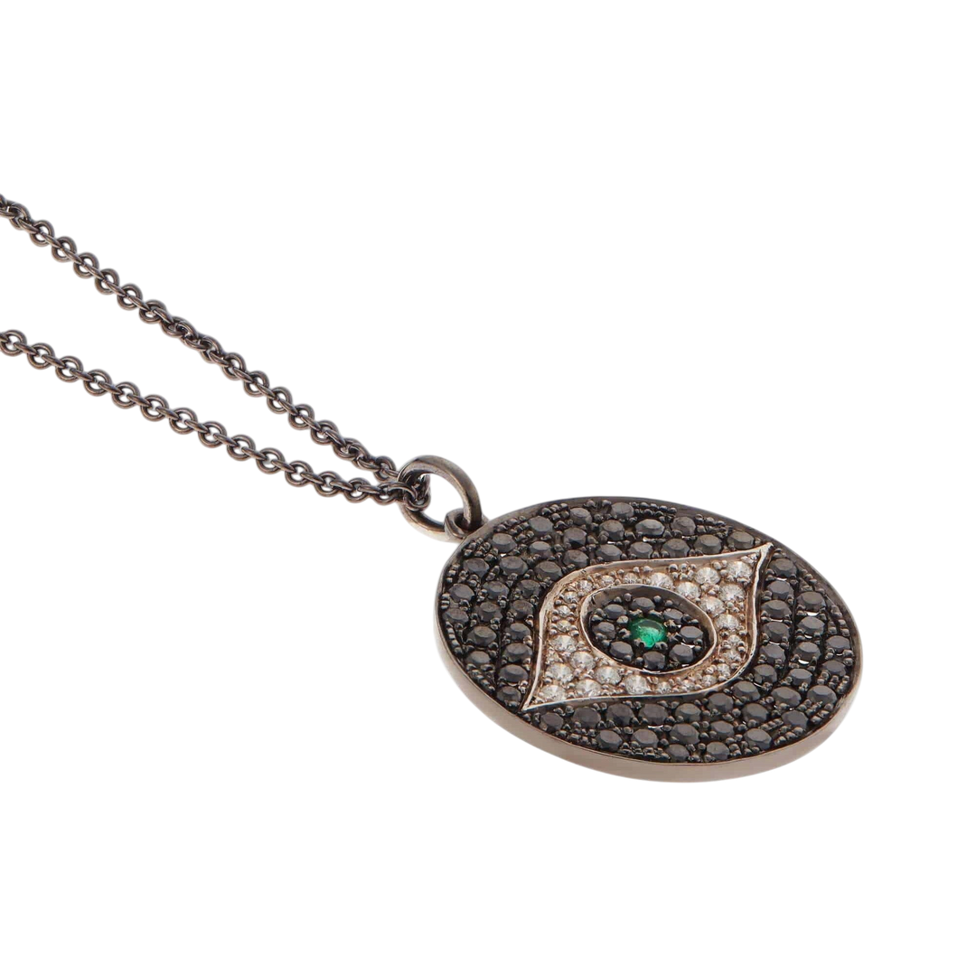 Dawn Pendant Noir - EVIL EYE - Ileana Makri