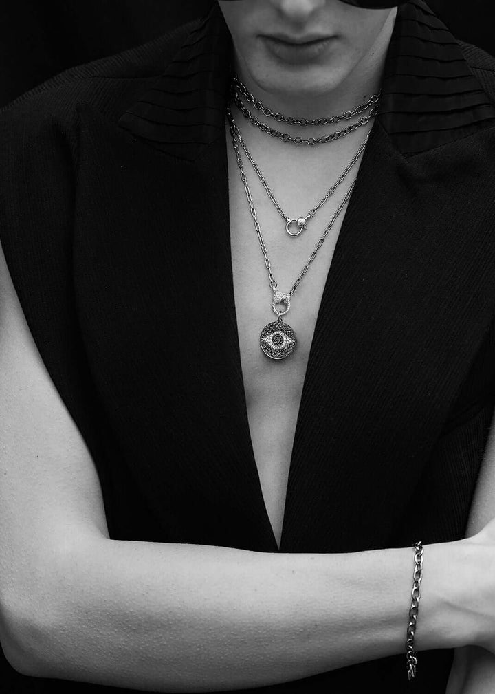 Dawn Pendant Noir - EVIL EYE - Ileana Makri