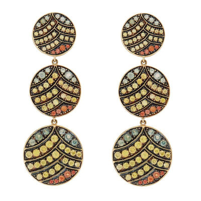 Deco Life Triple Drop Earrings - Deco - Ileana Makri store