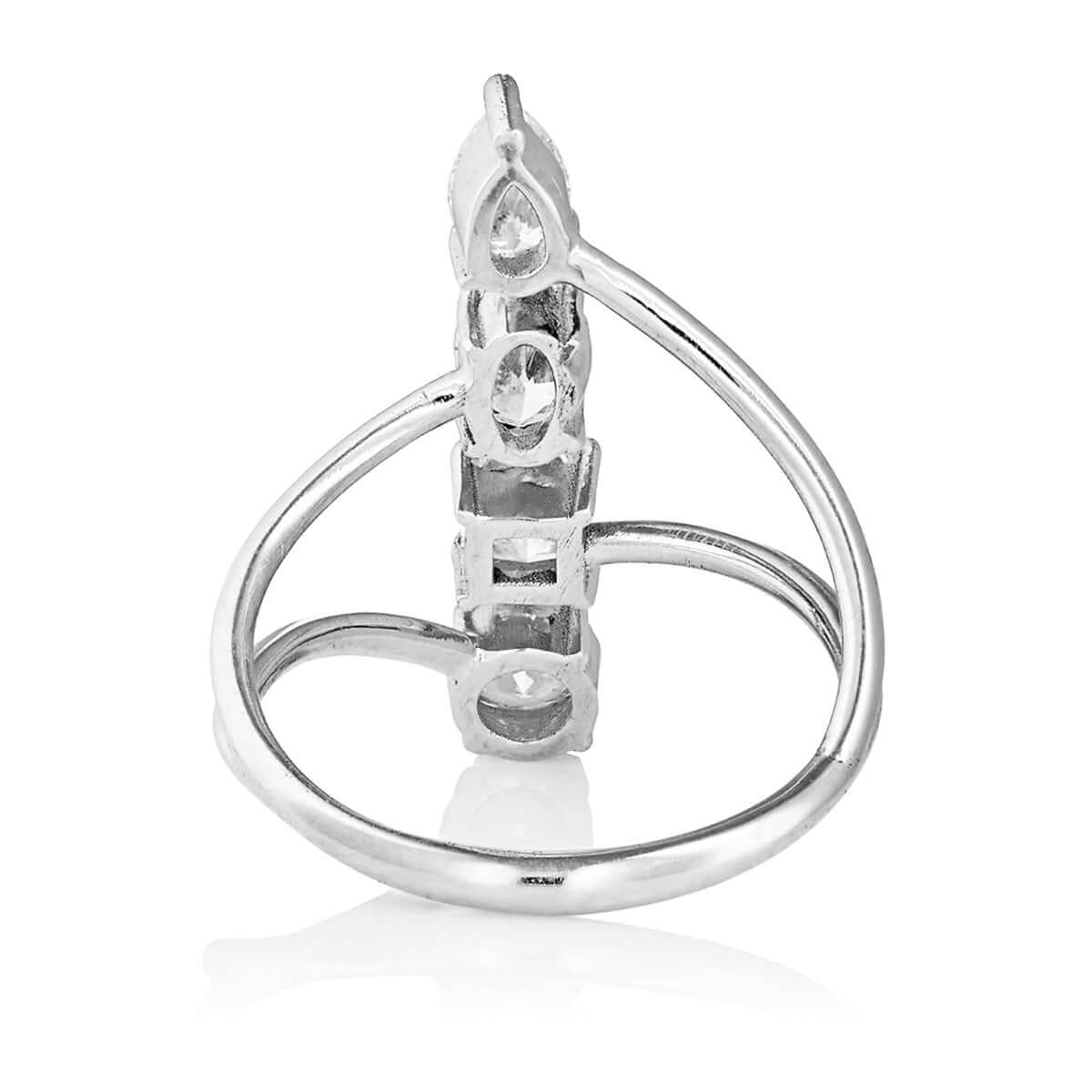 Diamond End Ring - Deco - Ileana Makri store