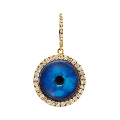 Deep Blue Eye Earrings L - EVIL EYE - Ileana Makri store