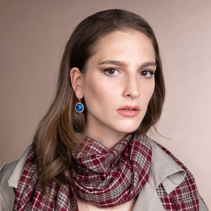 Deep Blue Eye Earrings L - EVIL EYE - Ileana Makri