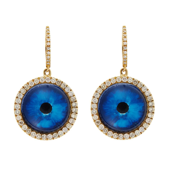 Deep Blue Eye Earrings L - EVIL EYE - Ileana Makri