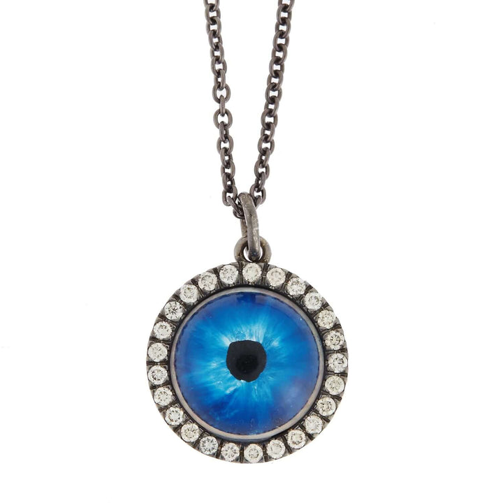Deep Blue Glass Evil Eye W - OX - CHD - EVIL EYE - Ileana Makri