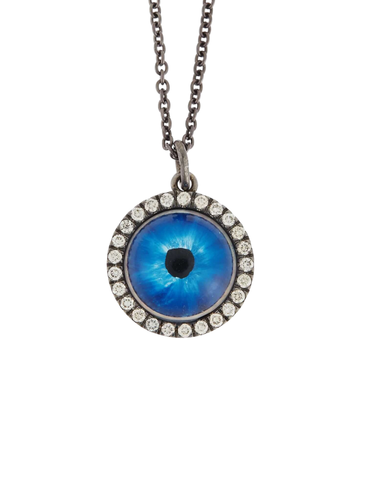 Deep Blue Glass Evil Eye W - OX - CHD - EVIL EYE - Ileana Makri