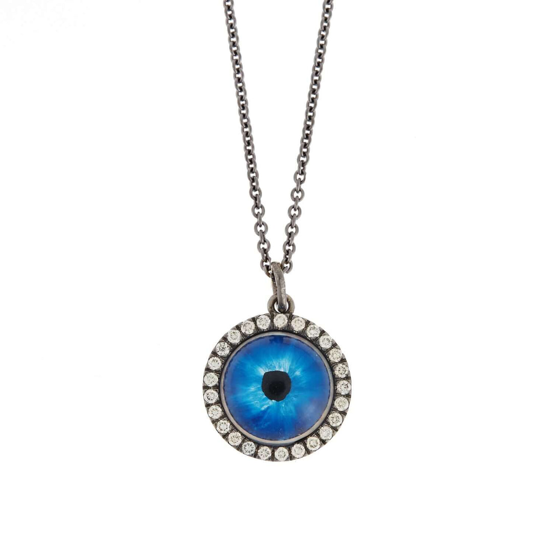 Deep Blue Glass Evil Eye W - OX - CHD - EVIL EYE - Ileana Makri