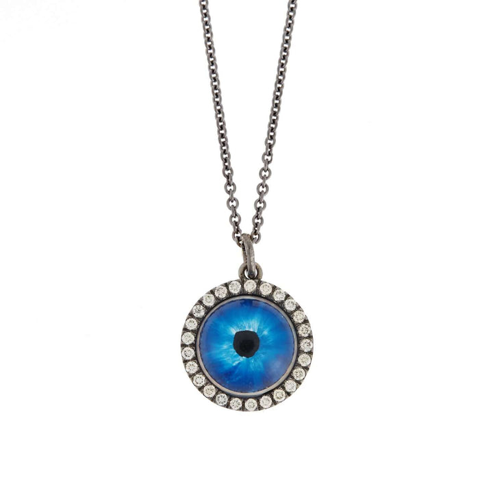 Deep Blue Glass Evil Eye W - OX - CHD - EVIL EYE - Ileana Makri